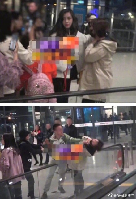 Baby女粉丝机场与一陌生男子发生争执 被掐住脖子